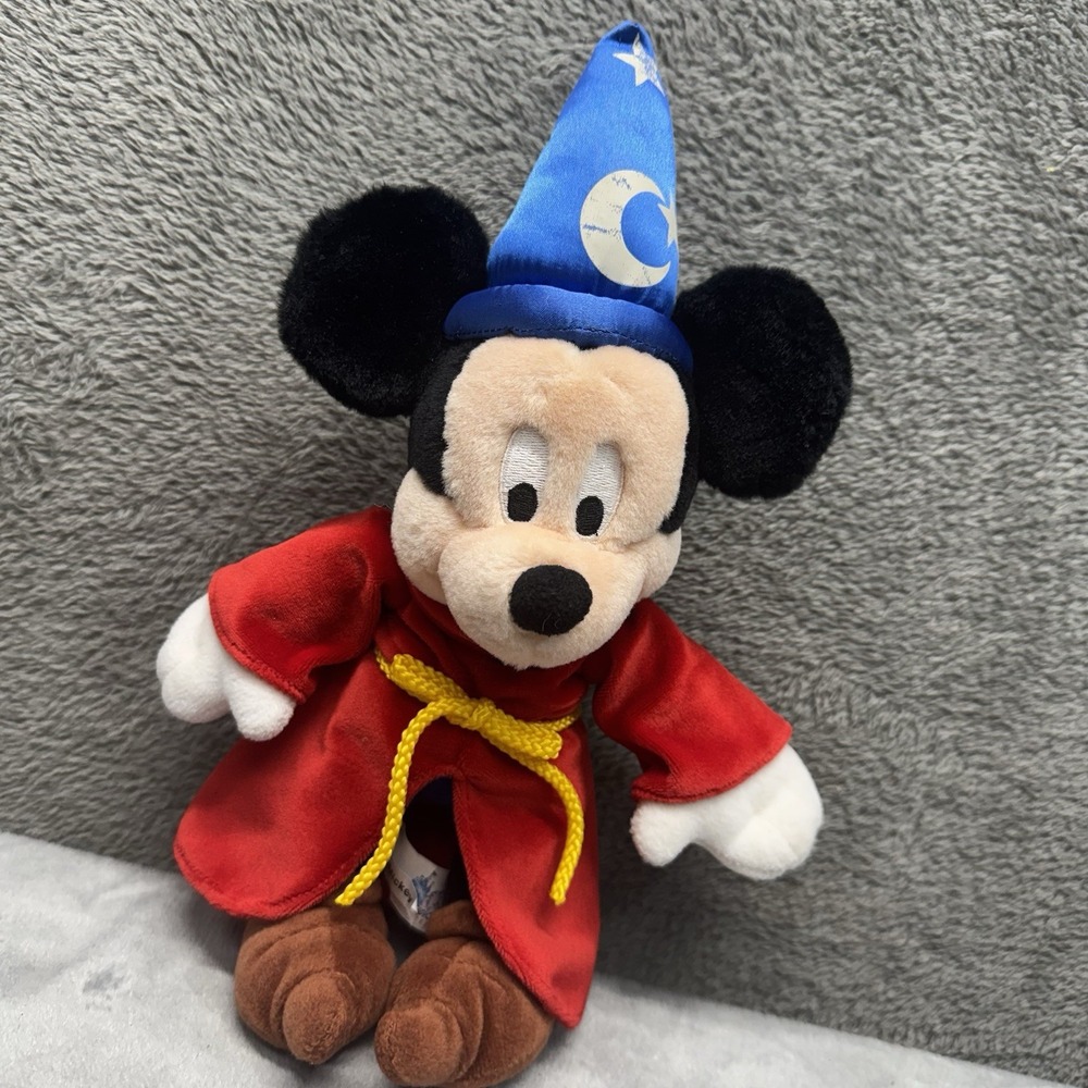 Disney Parks 13" Fantasia Mickey Mouse The‎ Sorcerer's Apprentice Stuffed Plush